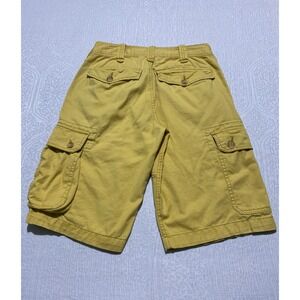 WearFirst‎ Mens Cargo Shorts Size 28 Yellow Flat Front Casual Outdoors